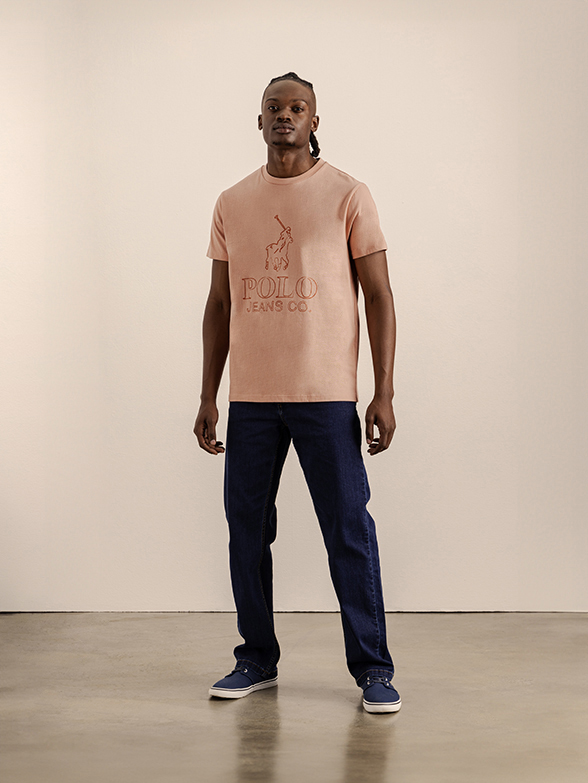 Polo Mens PJC Printed Pink T-Shirt | Polo SA