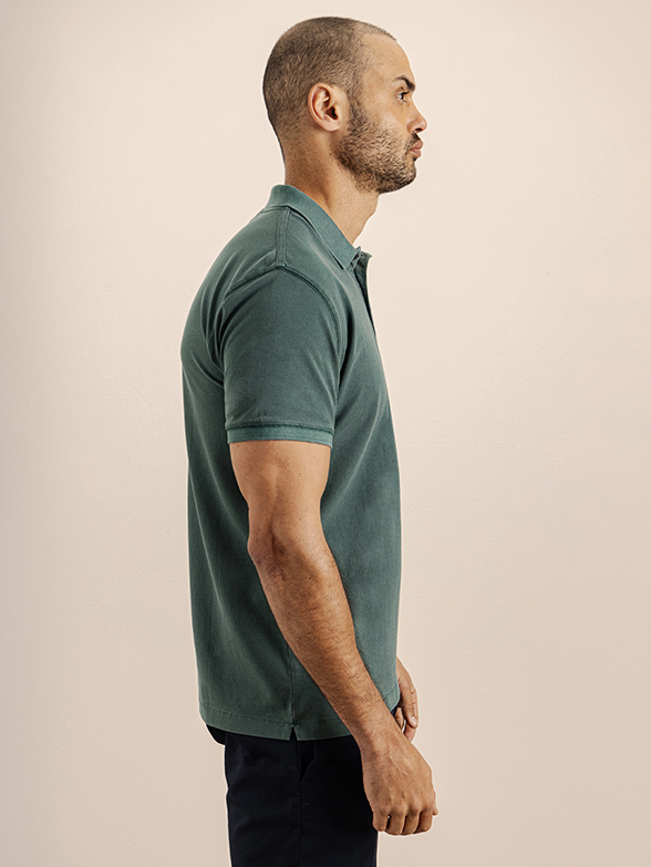 Mens Overdyed Golfer Shirt -Side View