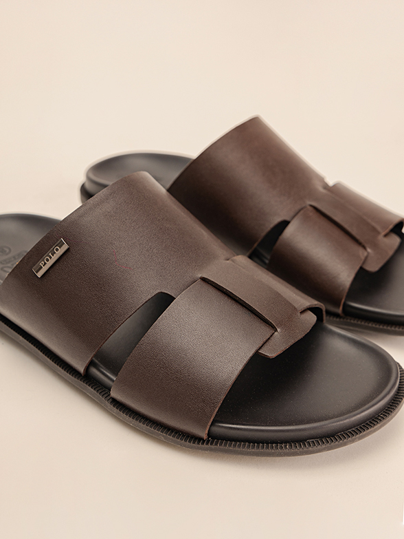 Polo Mens Double Strap Leather Sandal Polo SA