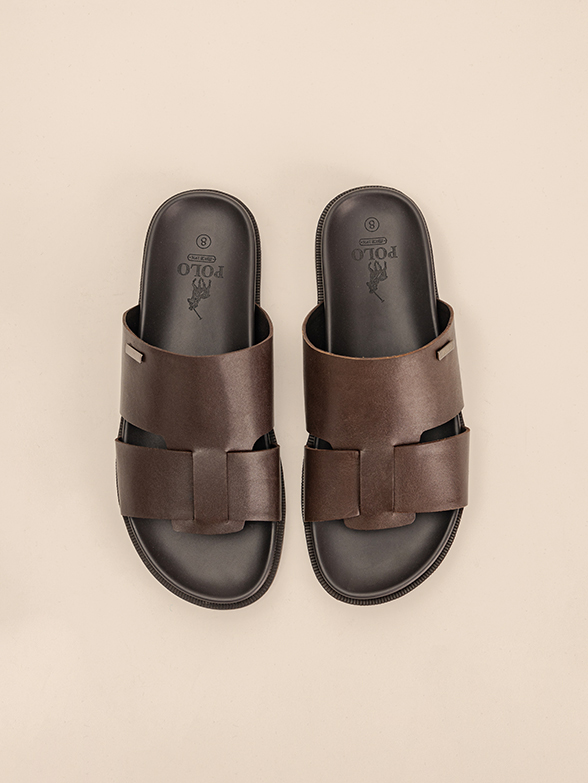 Polo Mens Double Strap Leather Sandal Polo SA