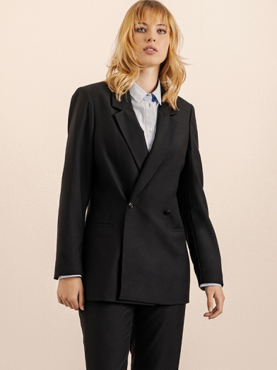  Womens Double Breasted Suit Blazer 