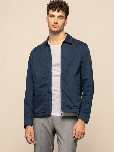 Men's Long Sleeve Cotton Harrington Jacket