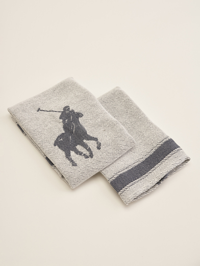 Polo 2-pack tea towel solid check