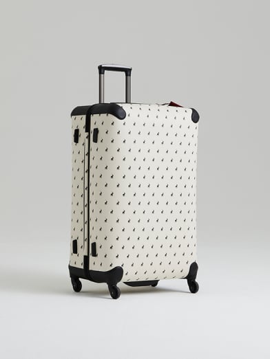 Polo Classic Beige  Large Trolley Luggage Full Corner Side View 