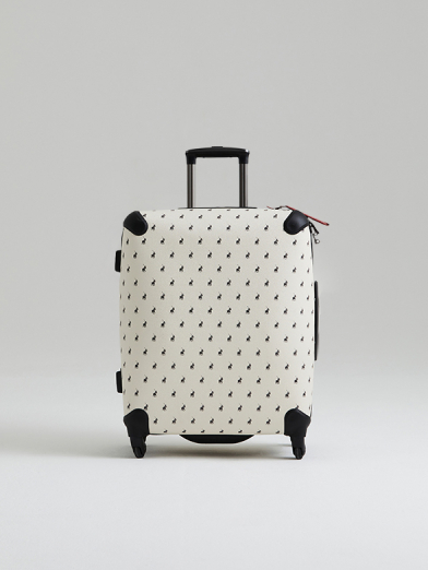 Classic White Small Trolley Luggage