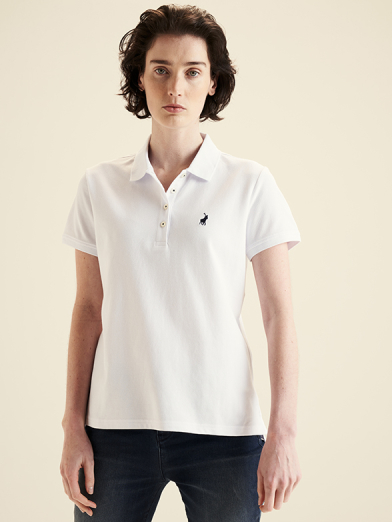 Margot White Ladies Golfer T-Shirt