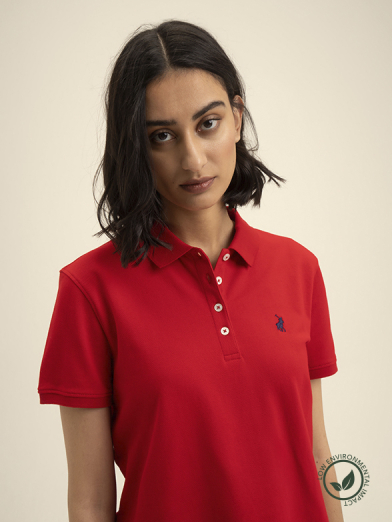 Women's Red Short Sleeve Essential Golfer
