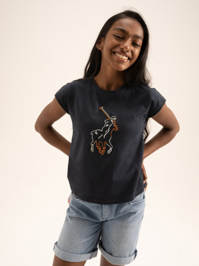 Girls embroidered tee