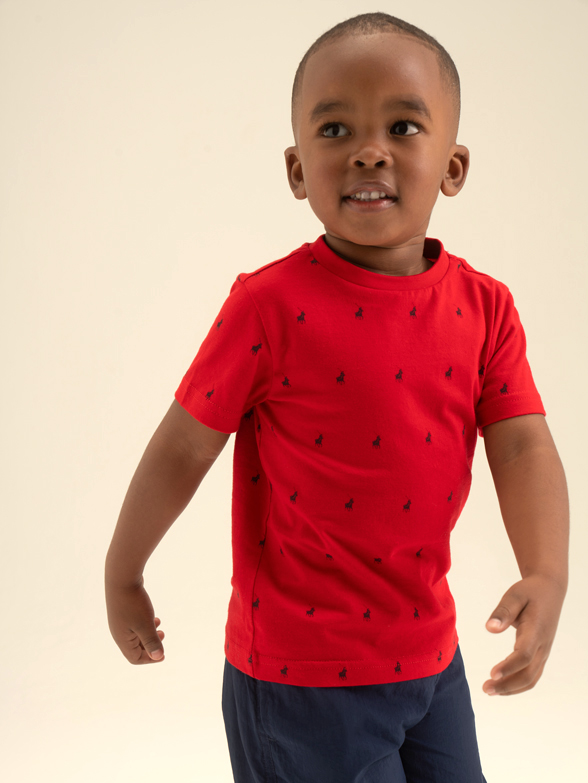 Polo Monogram Red Boys TShirt Polo SA