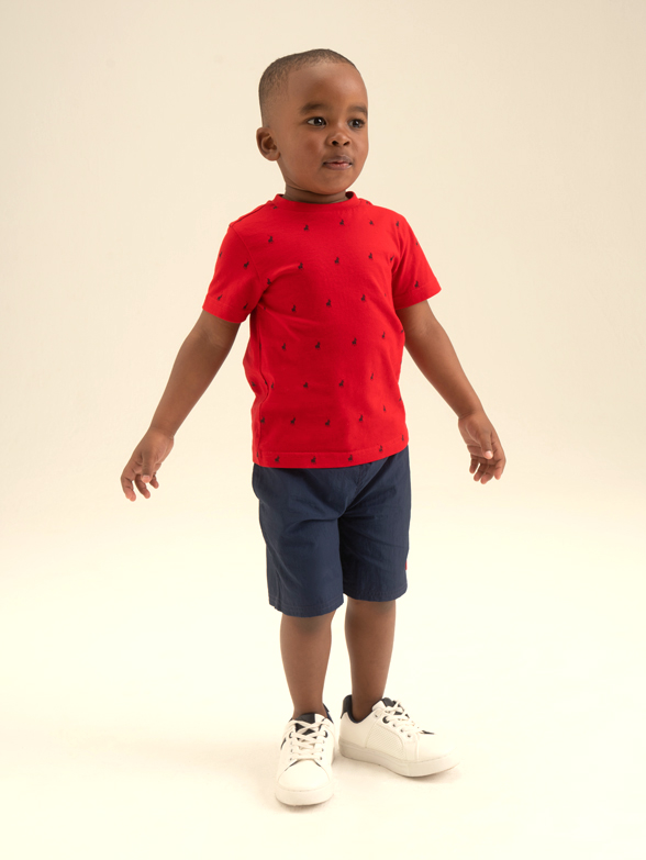 Polo Monogram Red Boys TShirt Polo SA