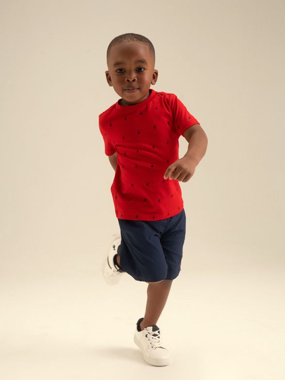 Polo Monogram Red Boys TShirt Polo SA